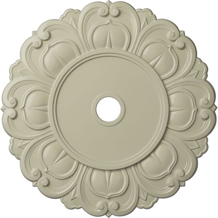 Ekena Millwork Angel Ceiling Medallion (Fits Canopies up to 15 3/4"), 32 1/4"OD x 3 5/8"ID x 1 1/8"P, Clear Yellow CM32ANCYF